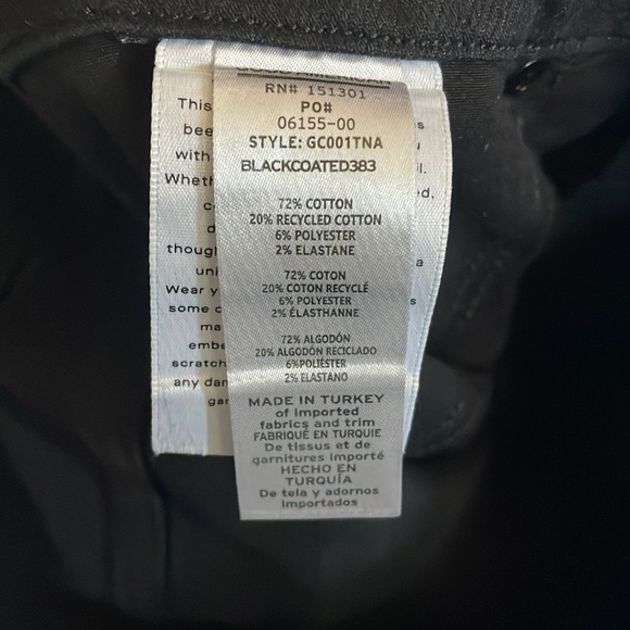 Good American Black Coated Wide Leg High Rise Jeans - Picture 3 of 6